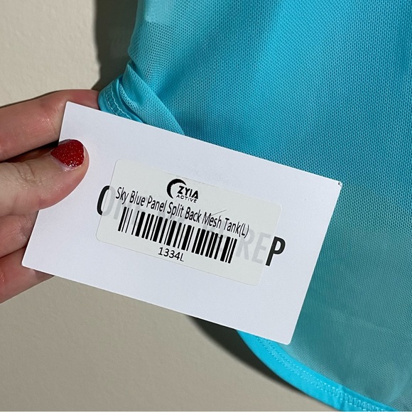 NWT Zyia Panel Split Back Mesh Tank - Picture 5 of 7